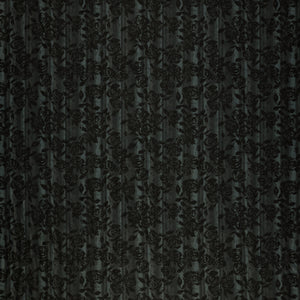 Grunge Gone Glam Fabric Collection - Gilded Garden Charcoal in Poly/Spandex: Dark charcoal gray fabric with an intricate black floral lace overlay pattern BX17345X-12