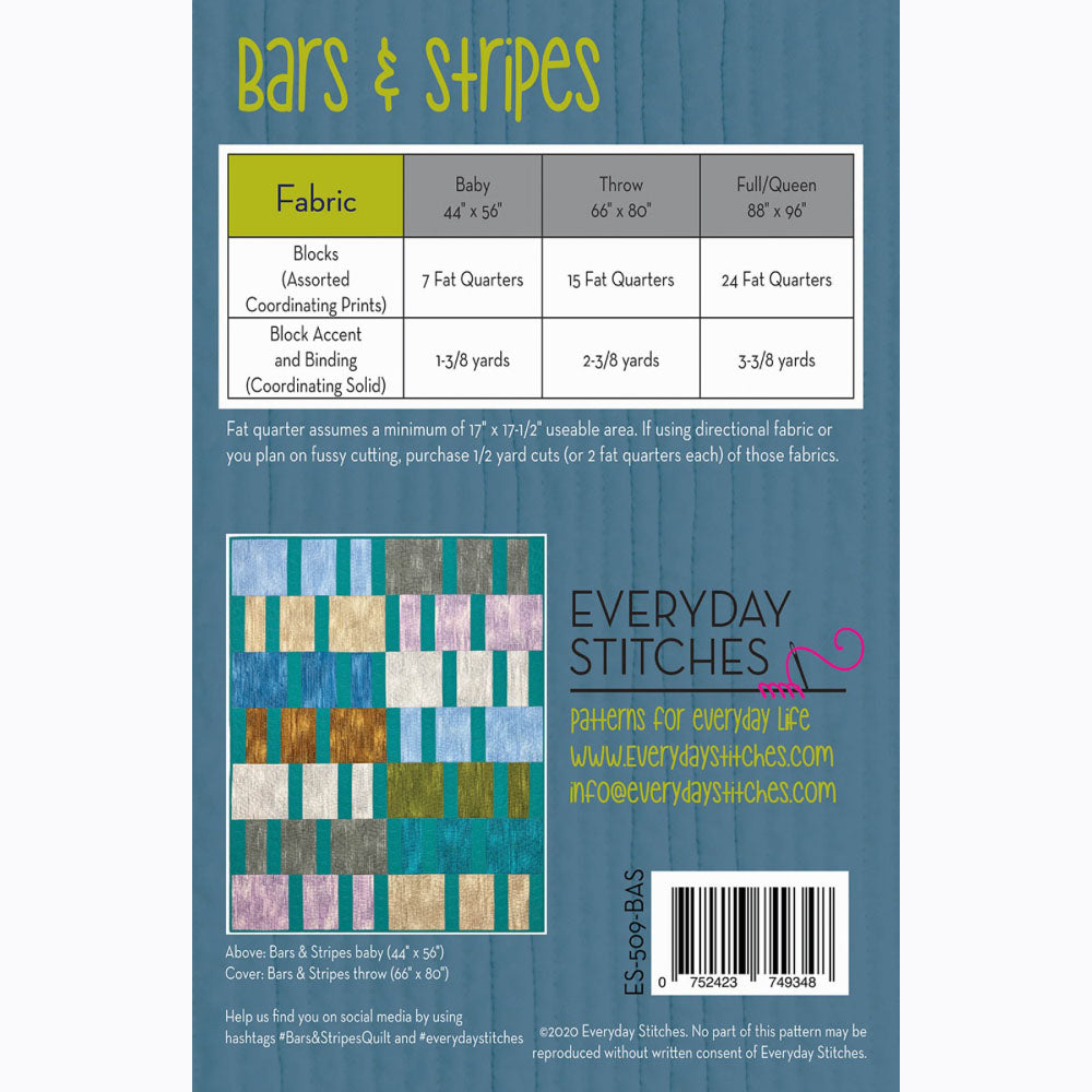 Bars & Stripes Quilt Pattern image # 103965