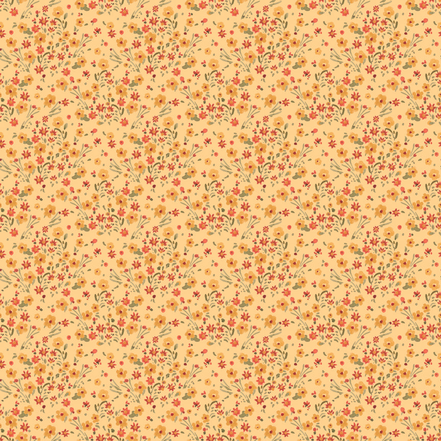 Sketchbook Fabric Collection - Blossoms Sunny