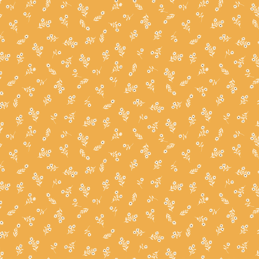 Lil' Farm Friends Fabric Collection - Posies Marigold