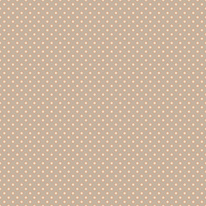 A repeating pattern of small light beige dots on a warm taupe-beige background.