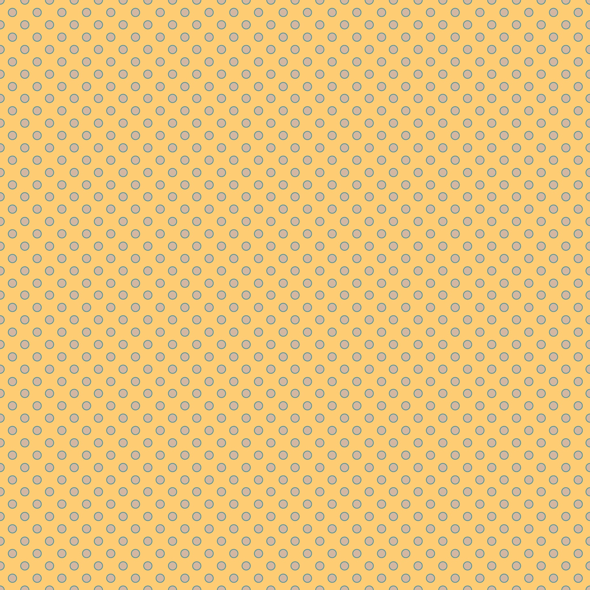 A repeating pattern of small gray circles on a warm yellow background.
