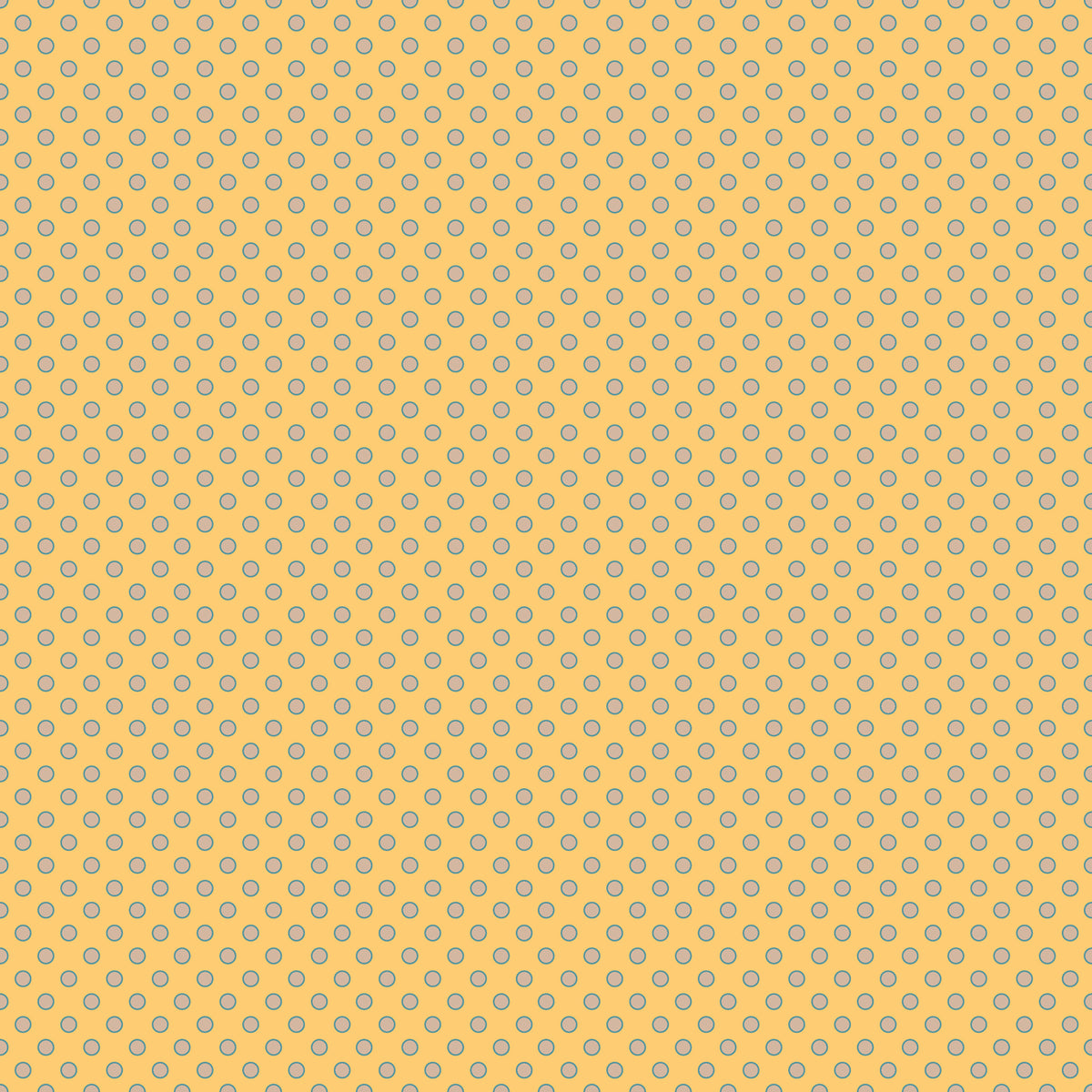 A repeating pattern of small gray circles on a warm yellow background.