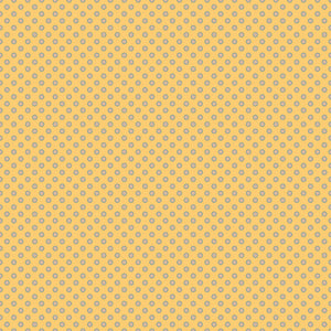 A repeating pattern of small gray circles on a warm yellow background.