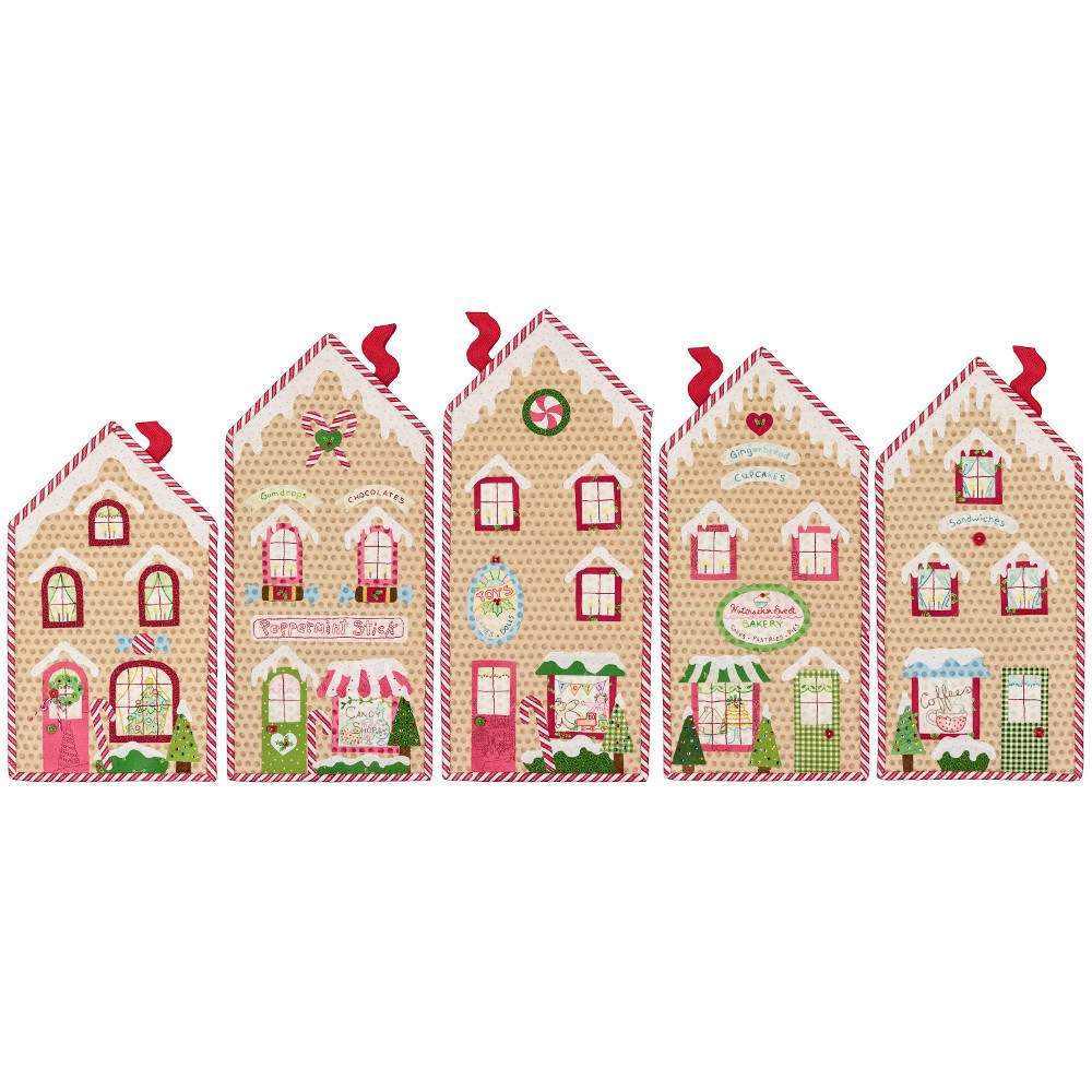 Gingerbread Village Stockings Pattern, Crabapple Hill Studio image # 35638