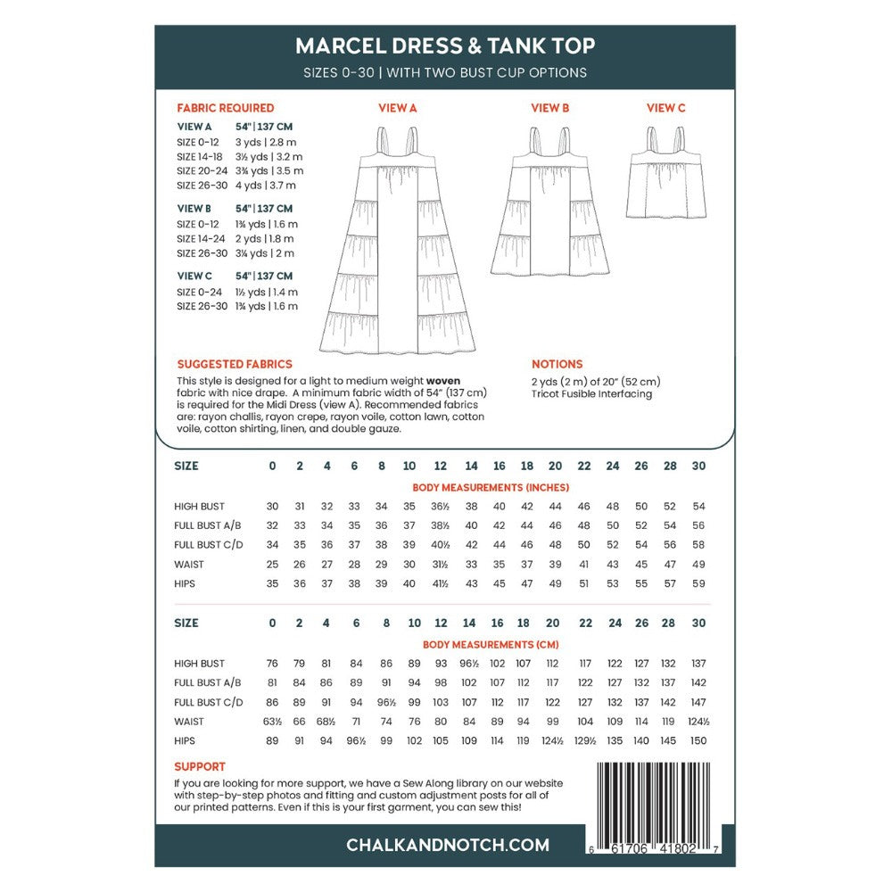 Chalk & Notch Marcel Dress & Tank Pattern image # 83117