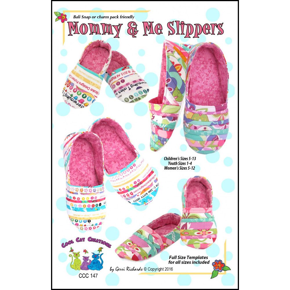 Mommy & Me Slippers Pattern, Cool Cat Creations image # 40010
