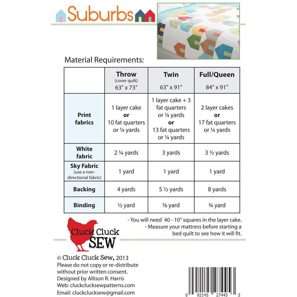 Suburbs Quilt Pattern image # 77722