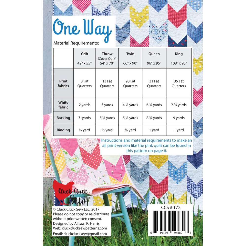 One Way Quilt Pattern