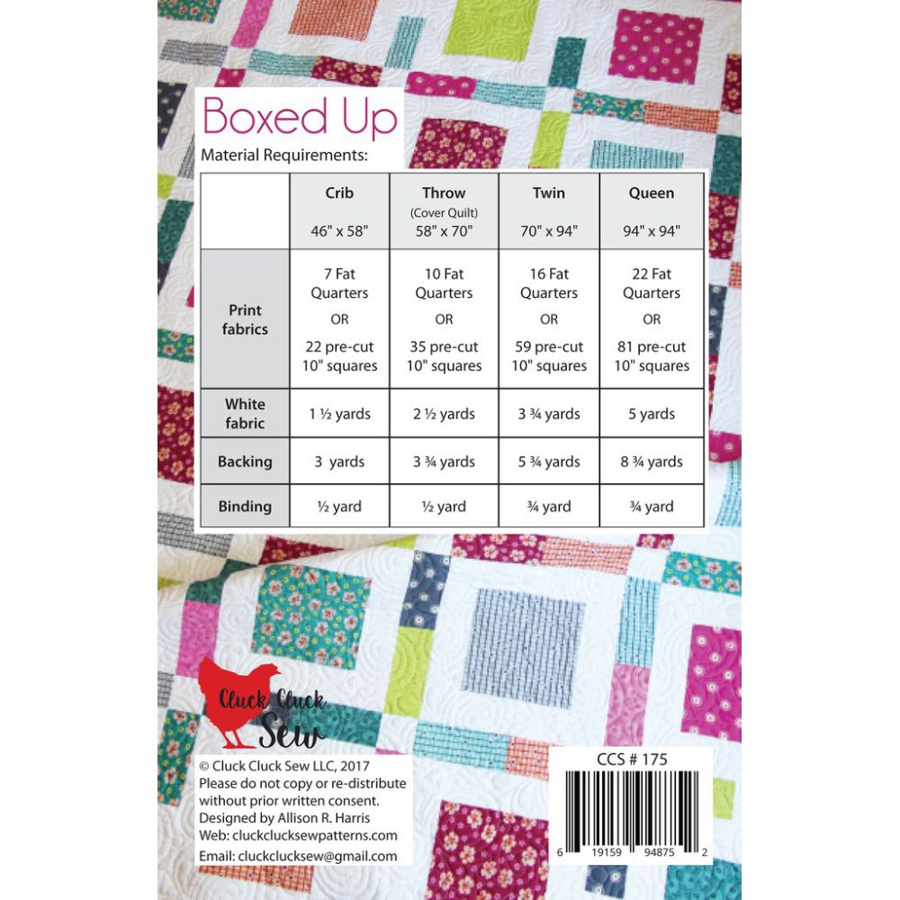 Boxed Pattern Boxed Up Quilt Pattern