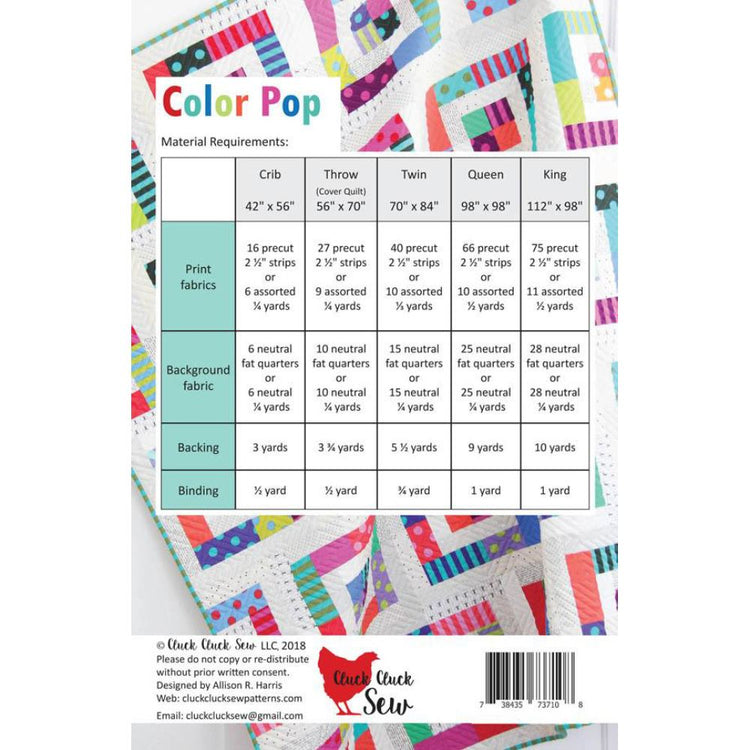 Color Pop Quilt Pattern
