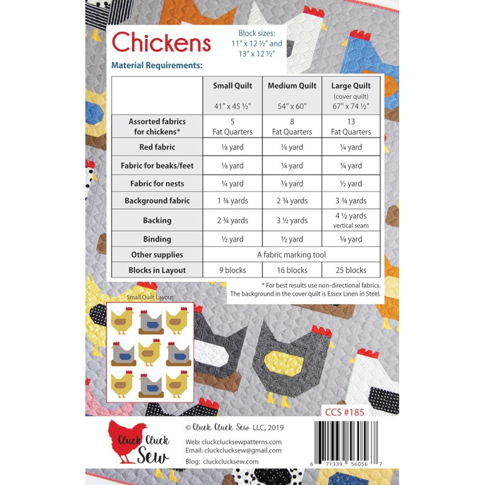 Chickens Quilt Pattern image # 78009