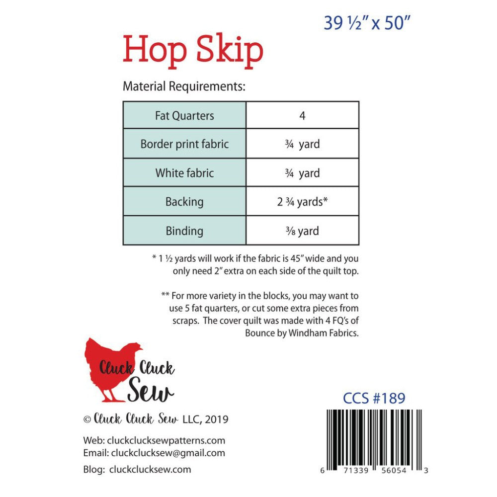 Hop Skip Mini Quilt Pattern