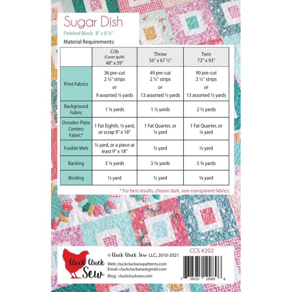 Sugar Dish Quilt Pattern image # 77681