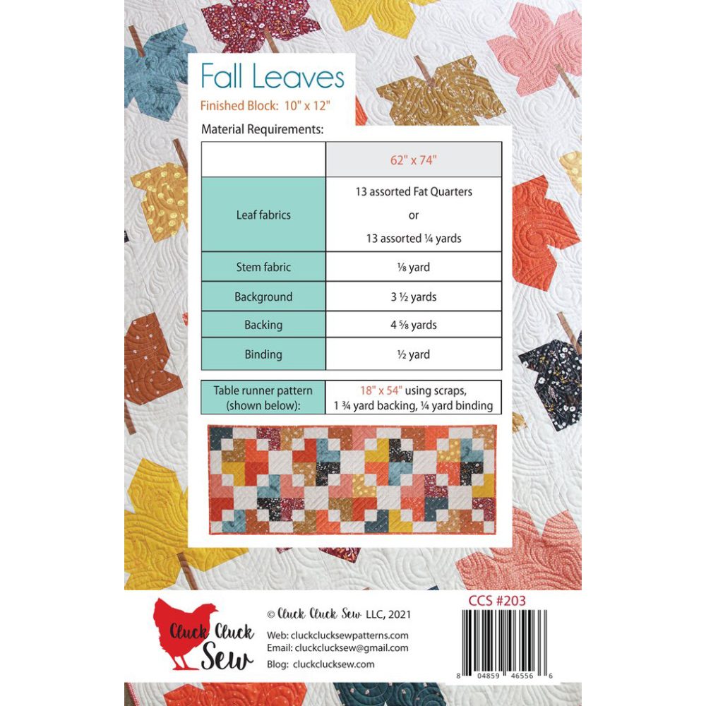 Fall Leaves Quilt Pattern image # 79809