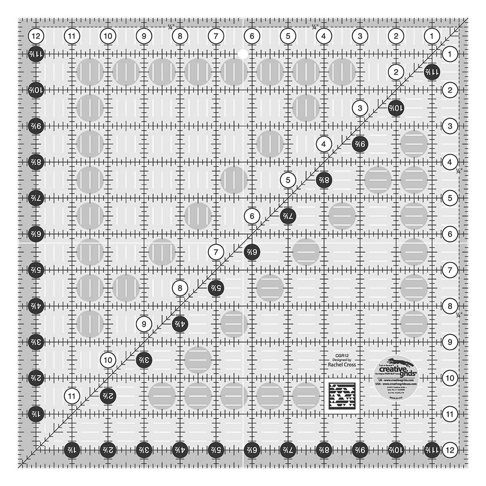 Quilting Ruler 12-1/2" Square, Creative Grids image # 28910