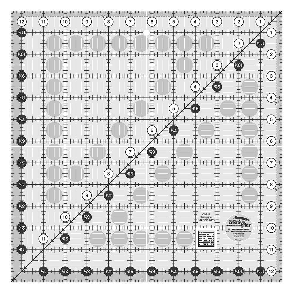 Quilting Ruler 12-1/2" Square, Creative Grids image # 28910