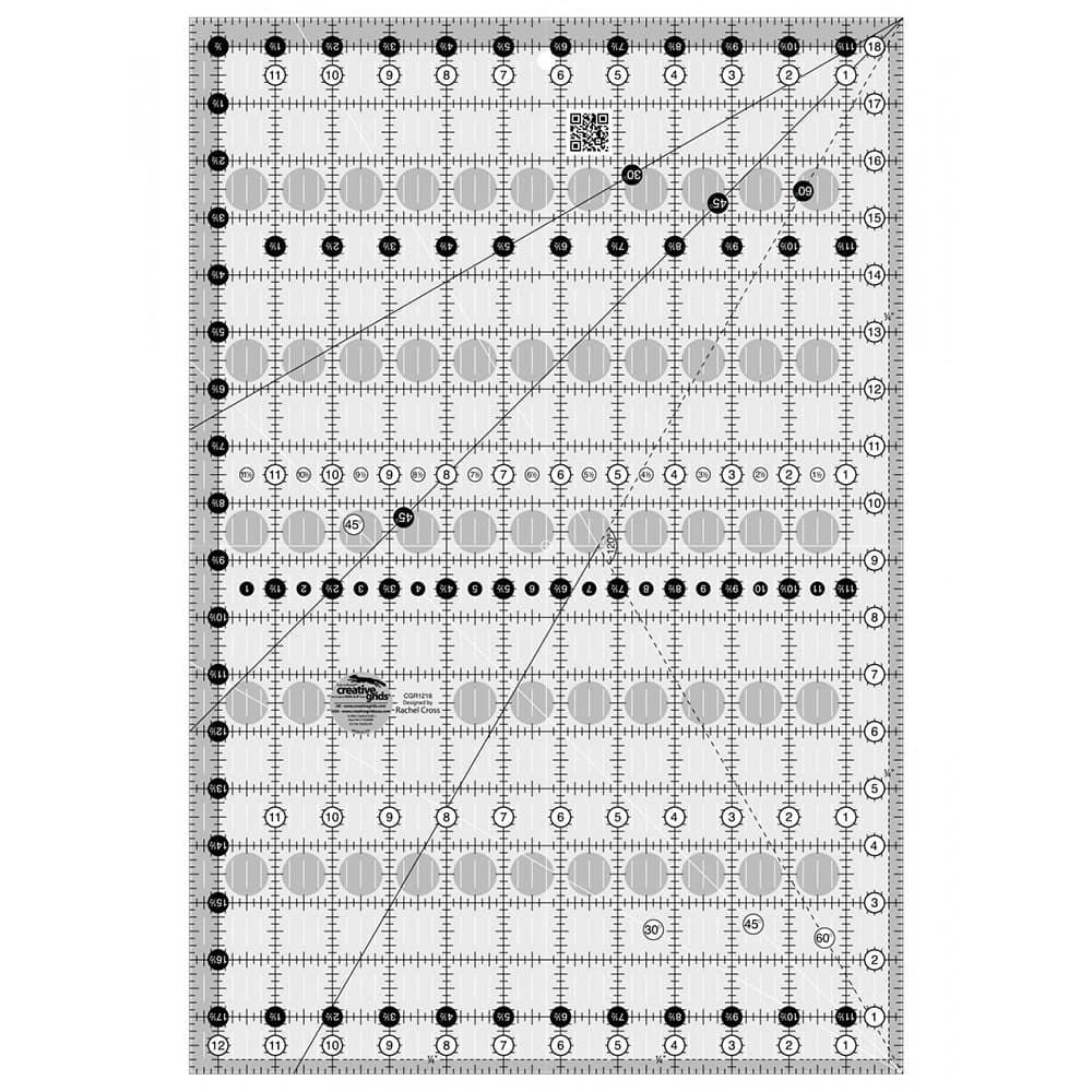 Creative Grids, Big Easy Junior Quilt Ruler 12-1/2" x 18-1/2" image # 99348