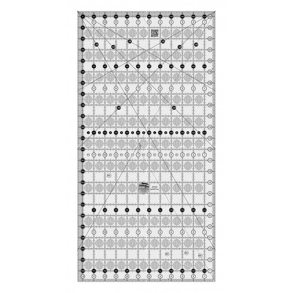 Creative Grids, Big Easy Quilt Ruler 12-1/2" x 24-1/2" image # 73433