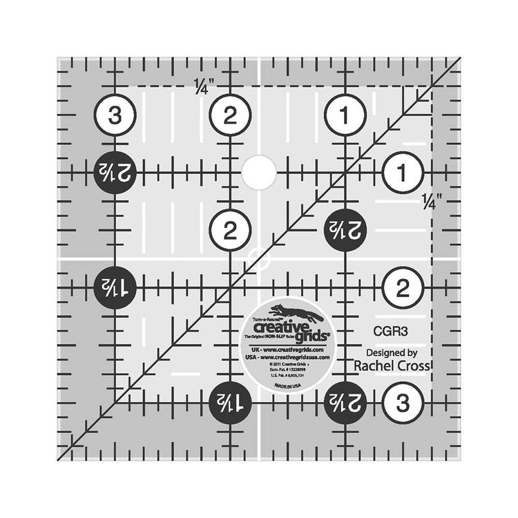Quilting Ruler 3-1/2" Square, Creative Grids image # 28933