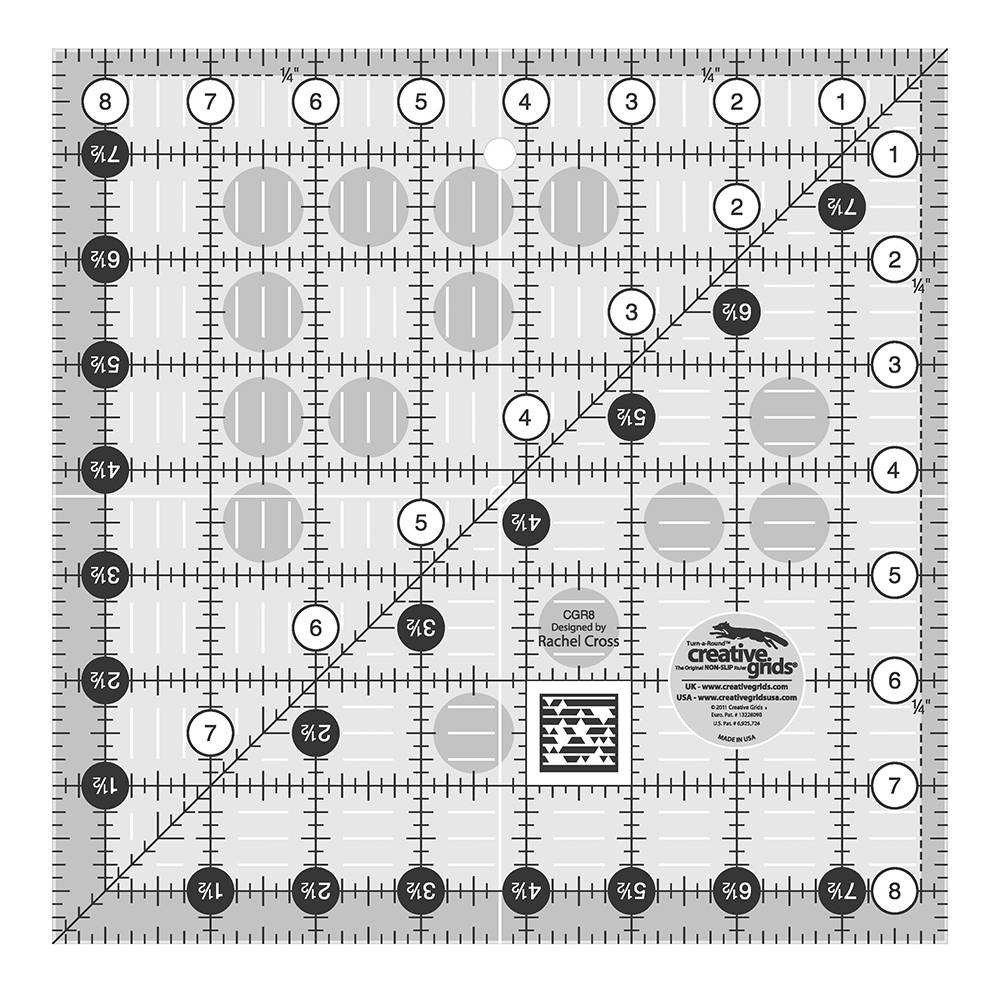 Quilt Block Square Ruler Quilting Ruler 8-1/2