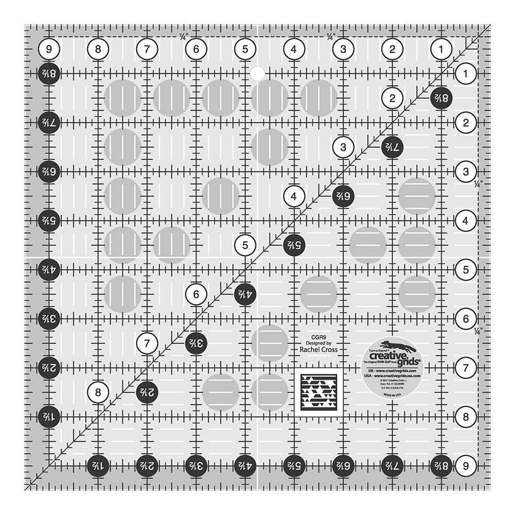 Quilting Ruler 9-1/2" Square, Creative Grids image # 28959