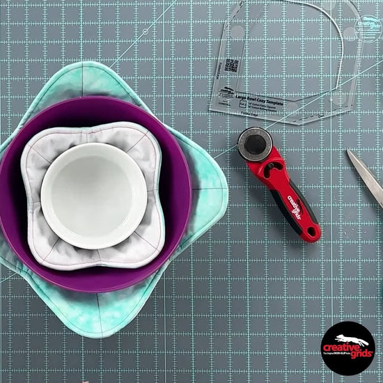 Creative Grids Bowl Cozy Template Set Ruler