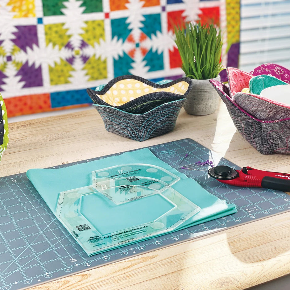 Creative Grids Bowl Cozy Template Set Ruler