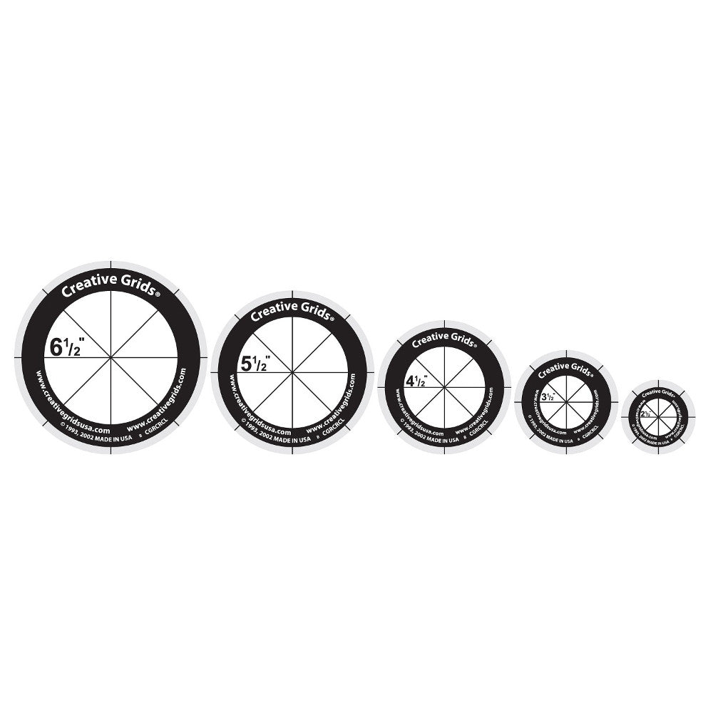 Quilt Ruler Circles (5 Discs with Grips), Creative Grids image # 28972