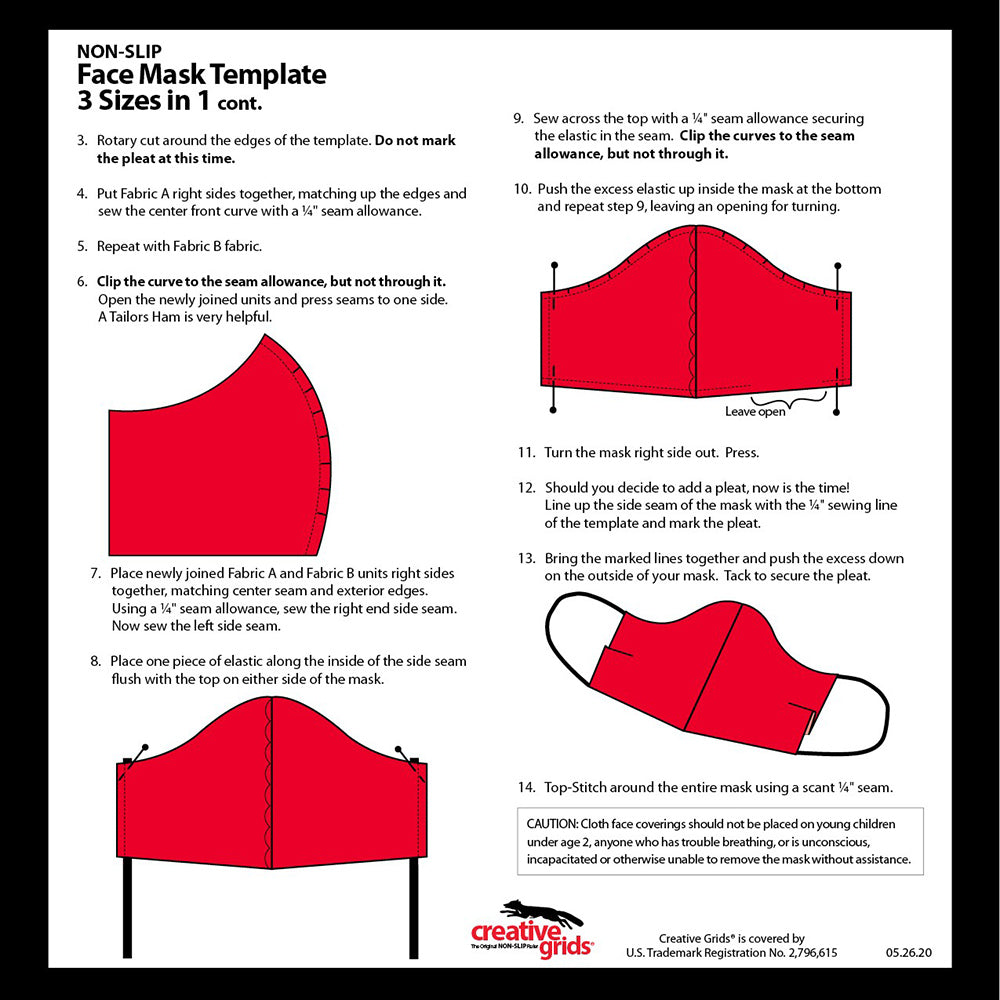Creative Grids, Face Mask Template Ruler image # 66515