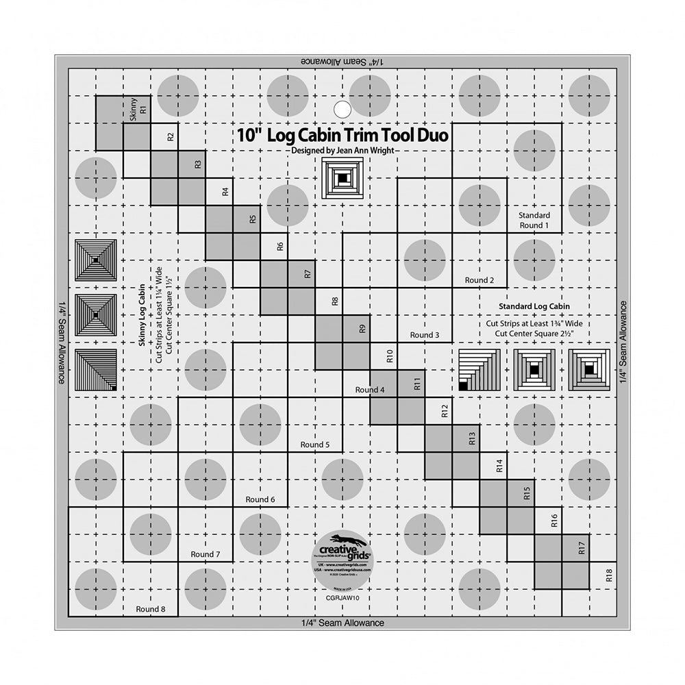 Creative Grids, 10" Log Cabin Trim Tool Duo image # 70052