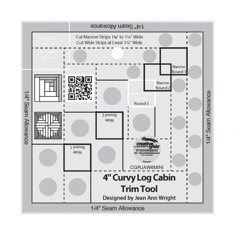 Curvy Log Cabin Trim Tool 4in, Creative Grids image # 36532