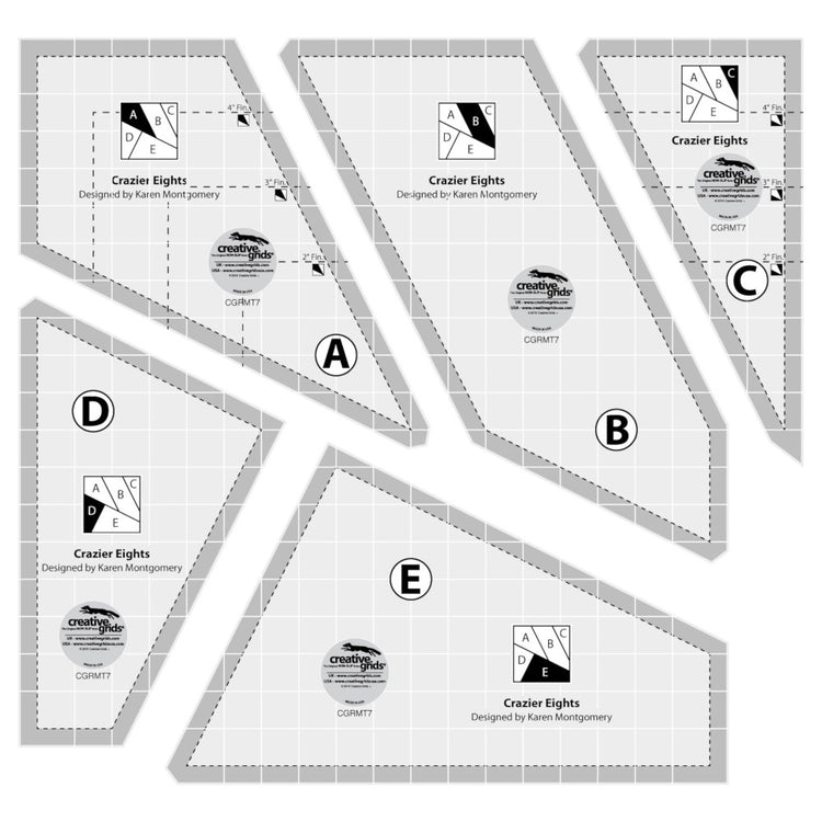 Creative Grids Crazier Eights Template Set - 5pc image # 58279