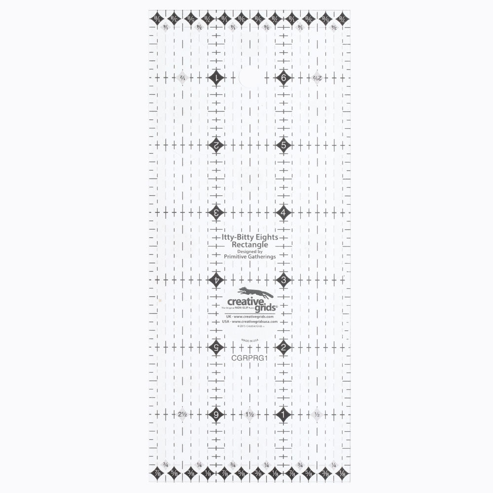 Itty-Bitty Eights Rectangle Ruler 3in x 7in, Creative Grids image # 103651
