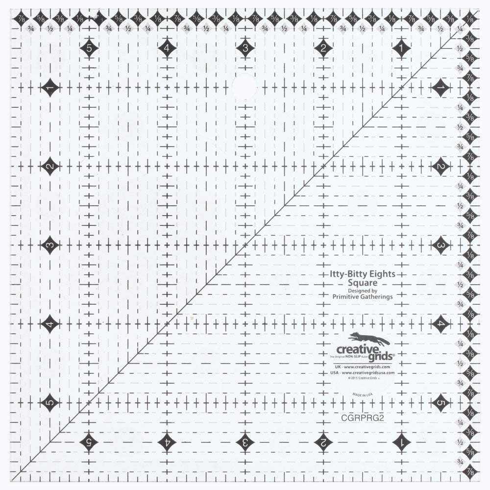 Itty-Bitty Eights Square Ruler 6in x 6in, Creative Grids image # 103656