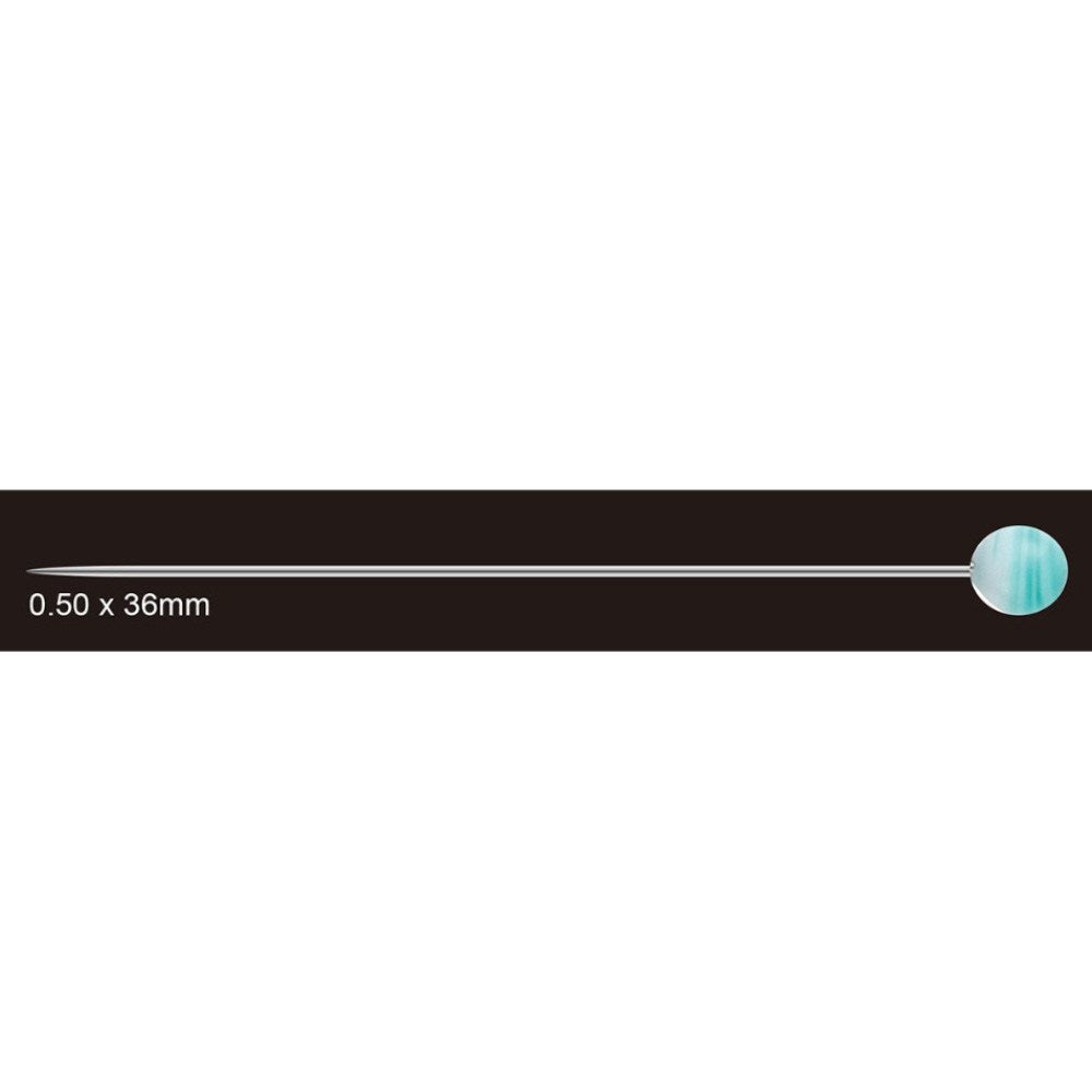 20pk Marbled Glass Head Pins, Clover image # 86583