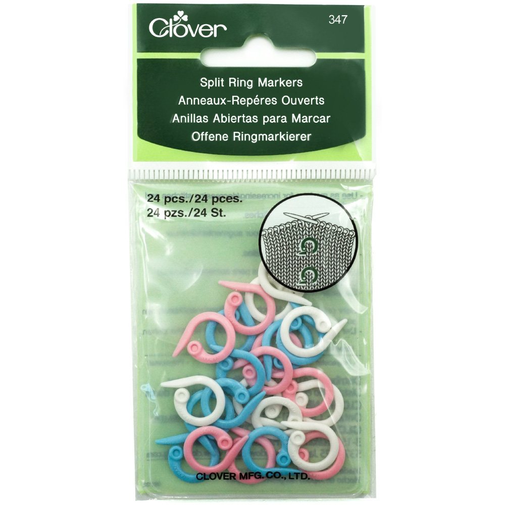 24pk Knitting Split Ring Markers, Clover image # 86763