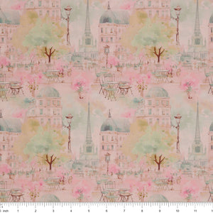 En Vogue Fabric Collection - Paris en Vogue Pink: with ruler for scale CL64250101-01