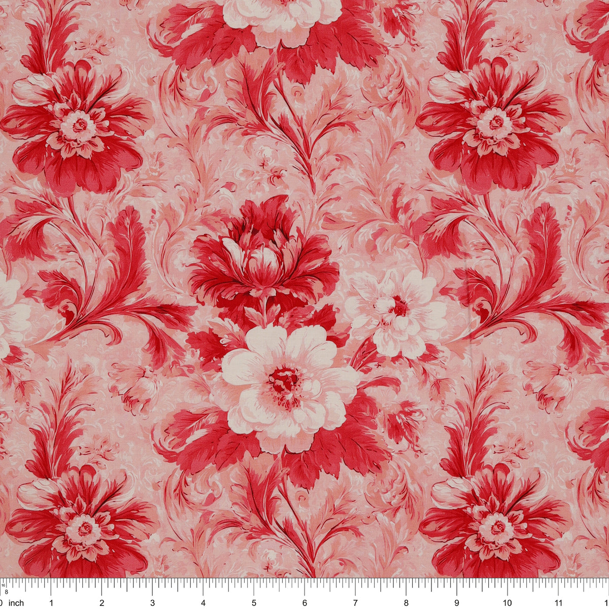 En Vogue Fabric Collection - Flower Shop Pink: with ruler for scale CL64250106-01