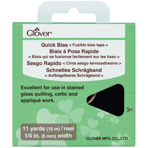 1/4" Black Fusible Quick Bias (11yds), Clover image # 86577