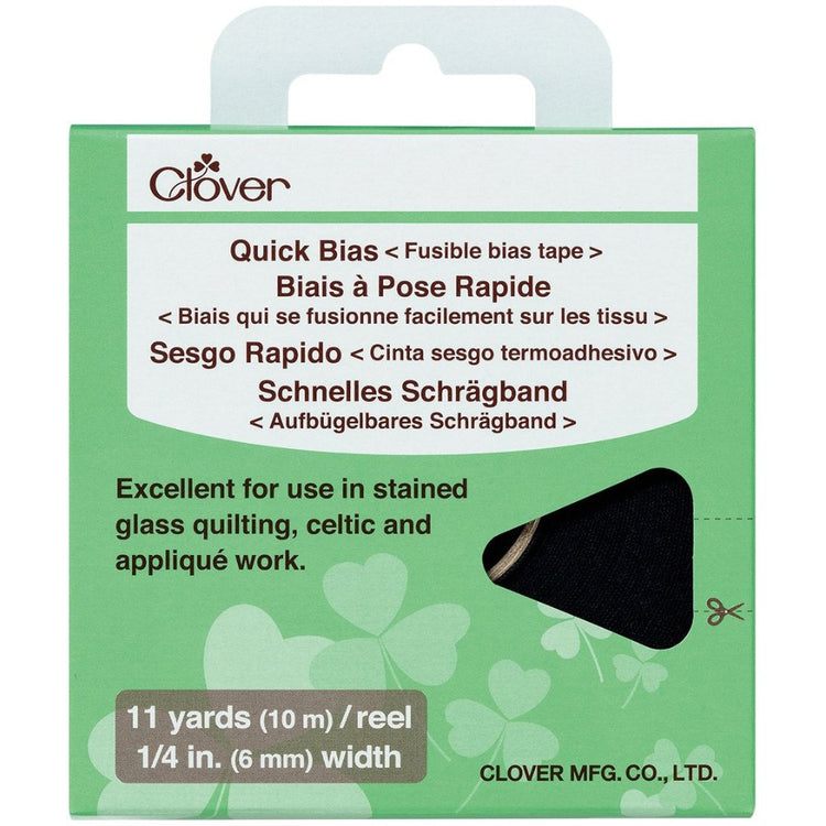 1/4" Black Fusible Quick Bias (11yds), Clover image # 86577