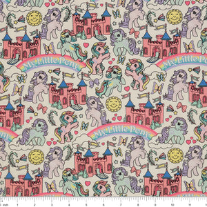 My Little Pony Retro Fabric Collection - My Little Pony Castle: with ruler for scale CL95010201-01