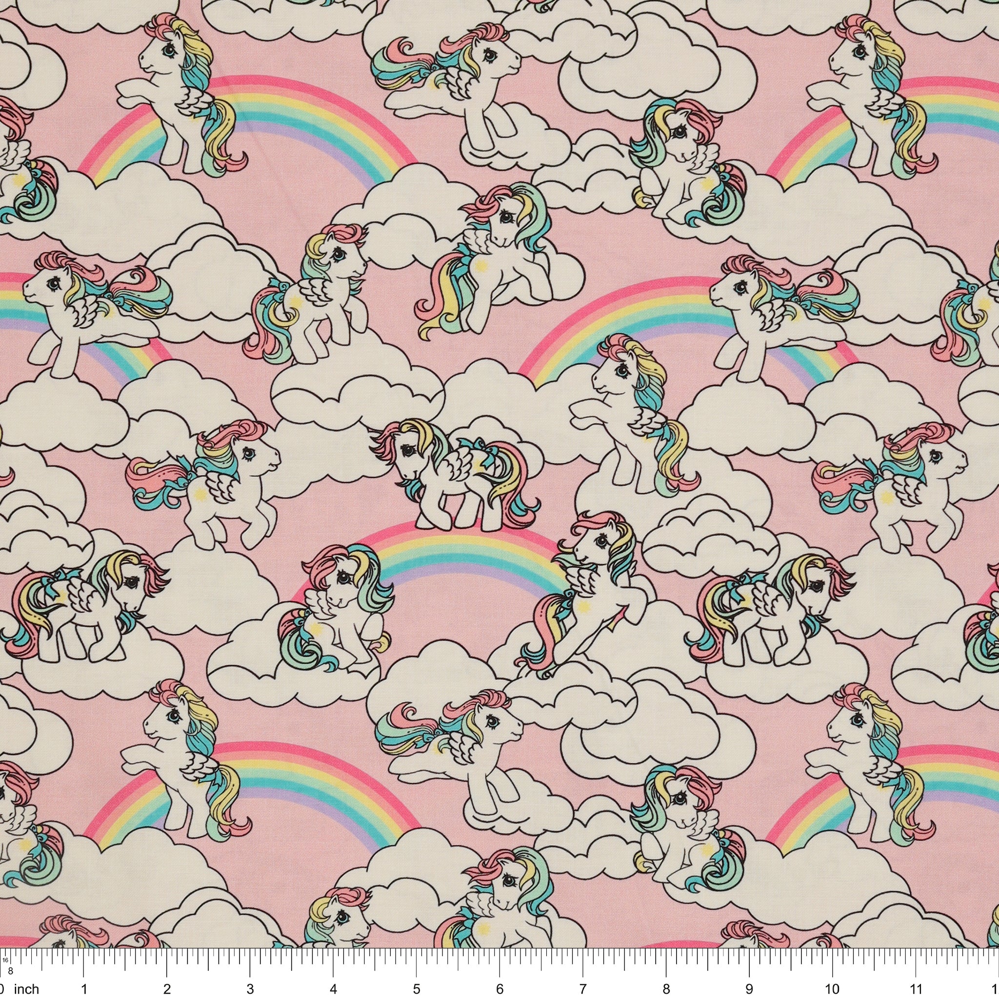 My Little Pony Retro Fabric Collection - Starshine in the Clouds: with ruler for scale CL95010202-01