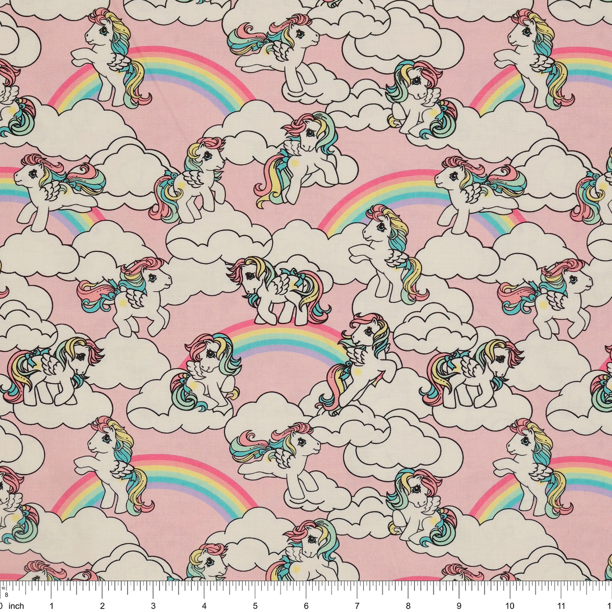 My Little Pony Retro Fabric Collection - Starshine in the Clouds: with ruler for scale CL95010202-01