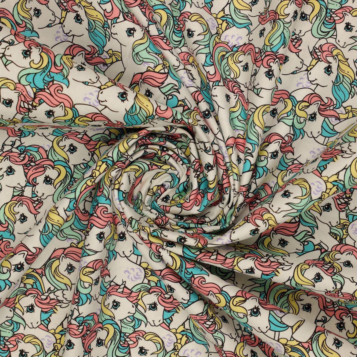 My Little Pony Retro Fabric Collection - Pony Stack: swirled CL95010203-01
