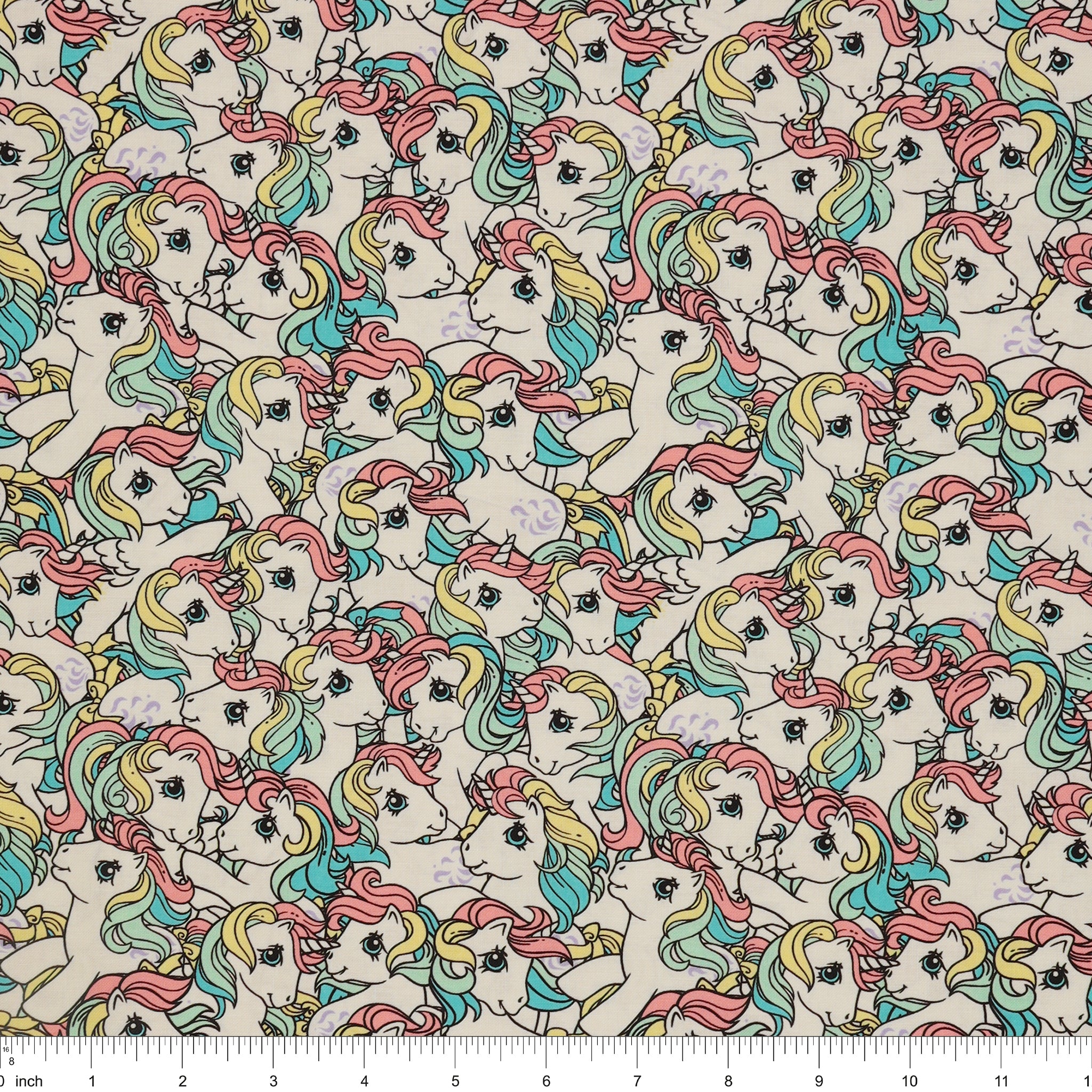 My Little Pony Retro Fabric Collection - Pony Stack: with ruler for scale CL95010203-01