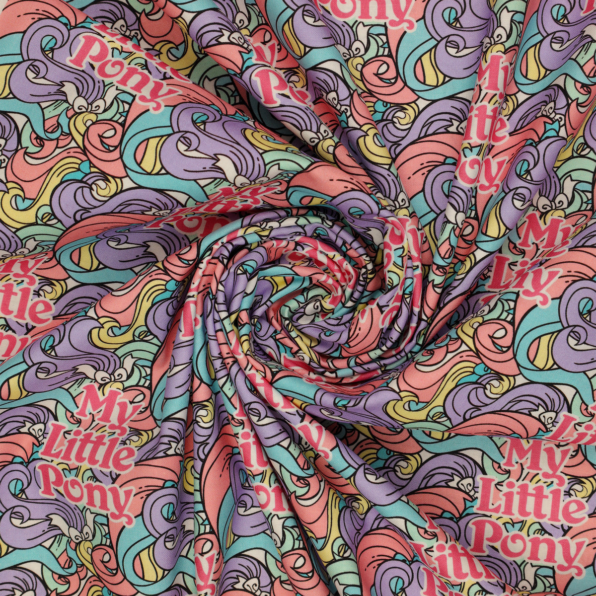 My Little Pony Retro Fabric Collection - Pony Tails: swirled CL95010205-01