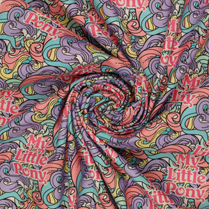 My Little Pony Retro Fabric Collection - Pony Tails: swirled CL95010205-01