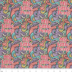 My Little Pony Retro Fabric Collection - Pony Tails: with ruler for scale CL95010205-01