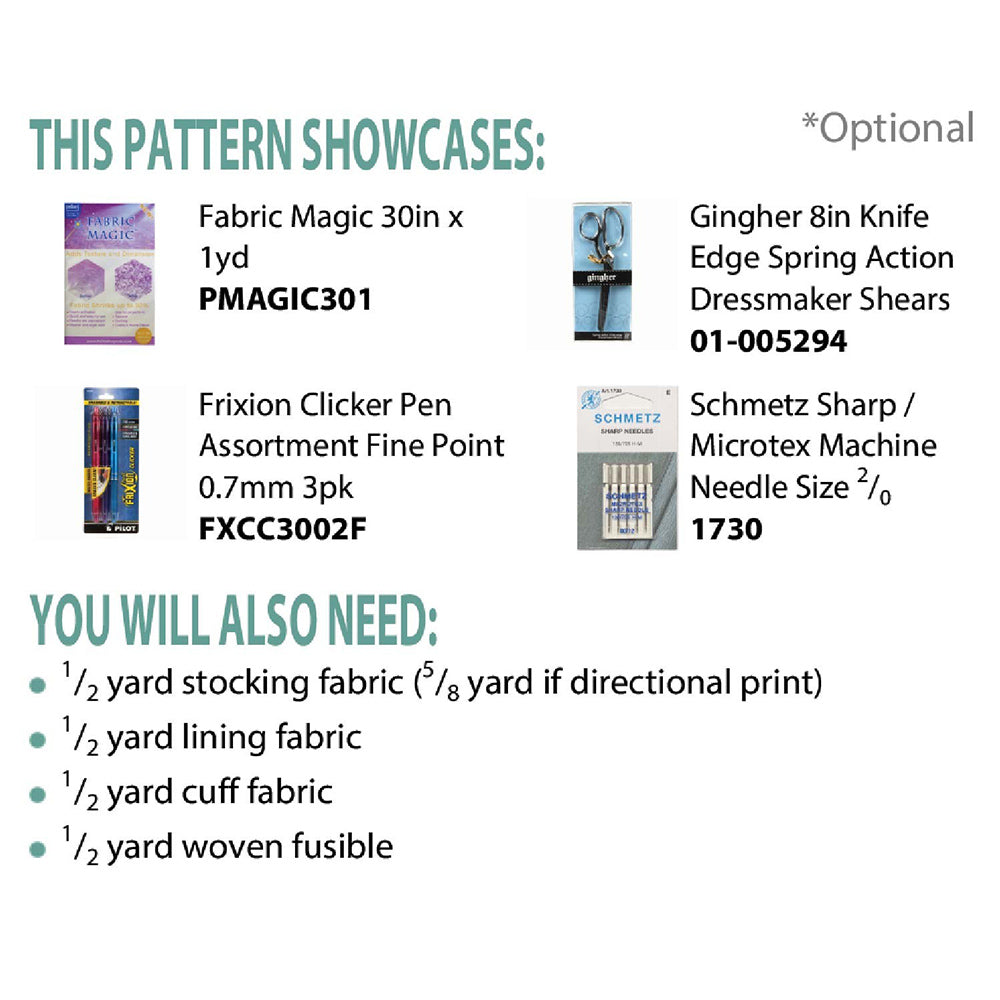 Cut Loose Press, Fabric Magic Cuff Stocking Pattern image # 61004